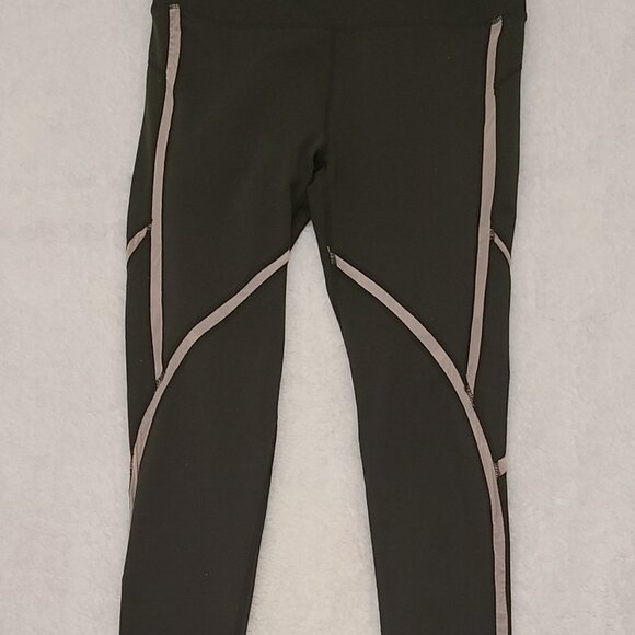 Fabletics Green/Pink Large Capris Yoga Pants - Picture 1 of 7